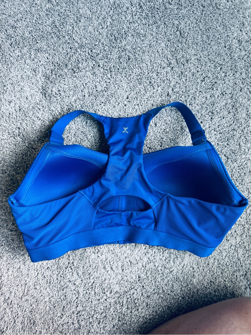 Xersion Royal Blue Front-Zip Racerback Sports Bra - Picture 3 of 5